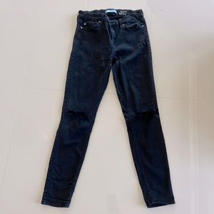 7 for all mankind black denim size 28